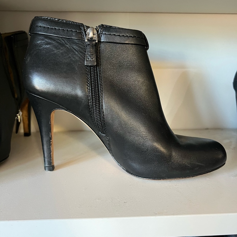 COACH Black Leather Bootie